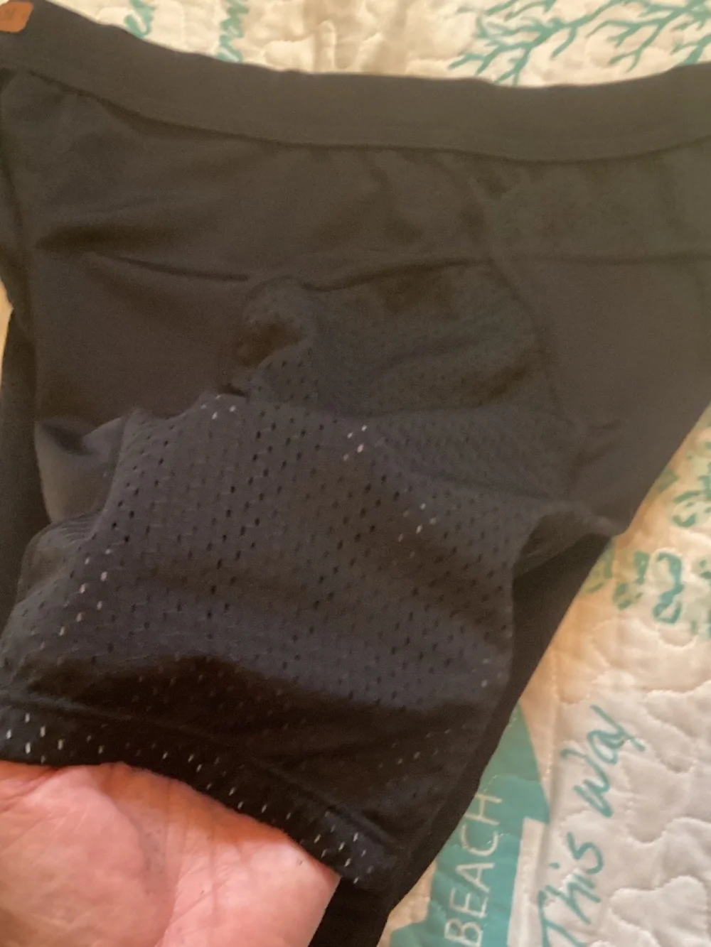 Black medium jammer , mesh sides super comfortable with support